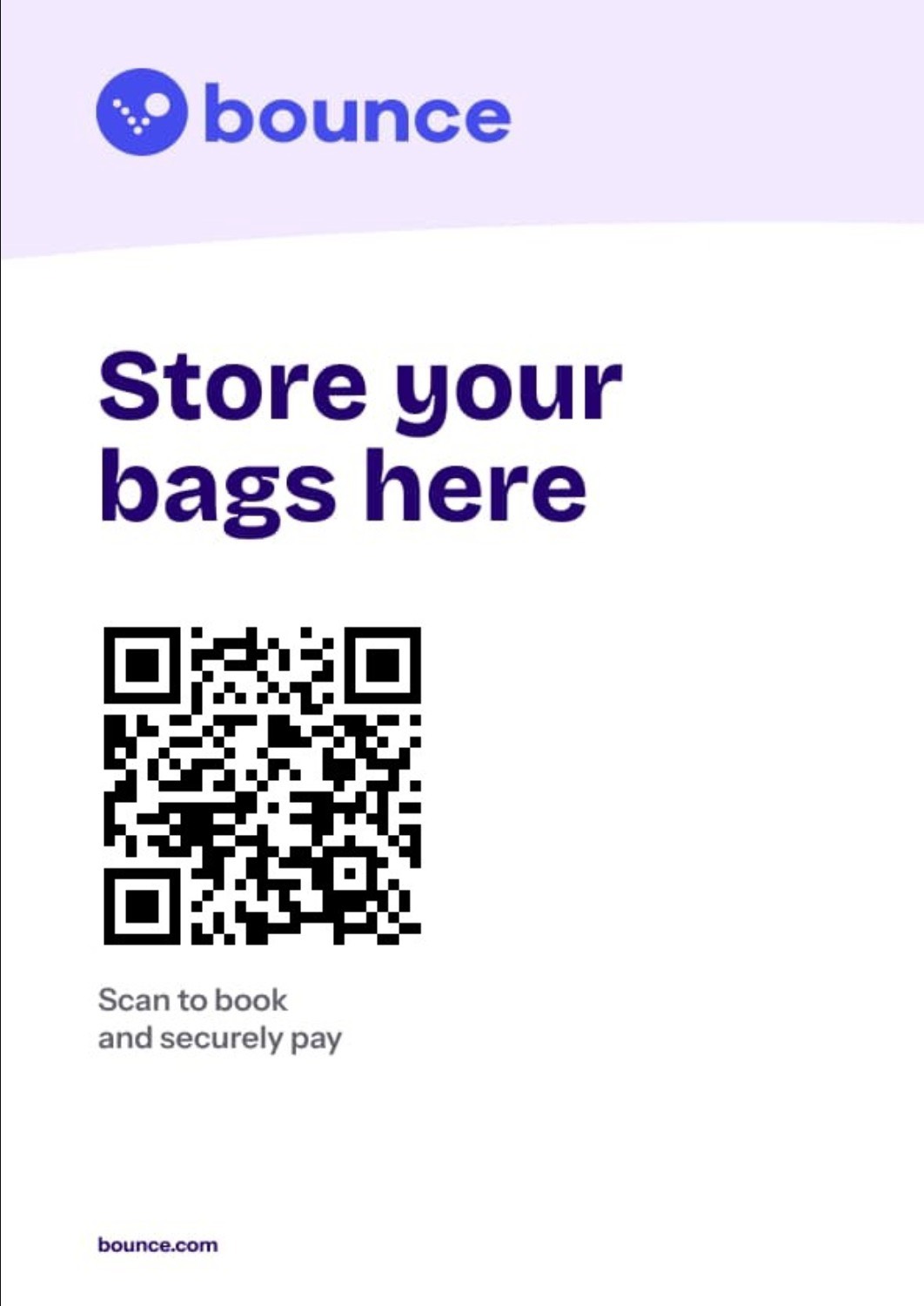 Bounce QR code to book and securely pay for luggage storage in Pattaya